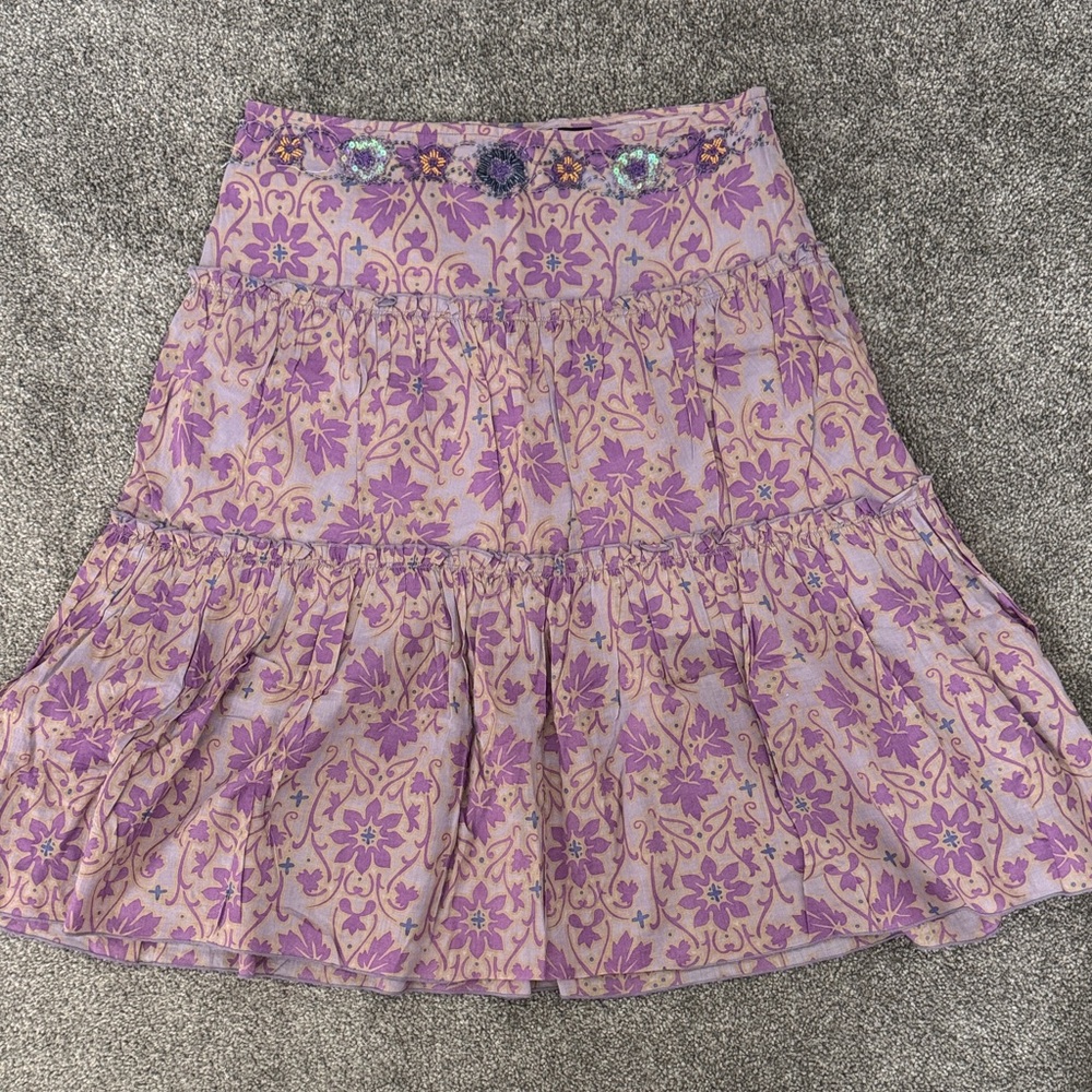 Floral Purple and Pink Women's Skirt